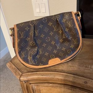 Menilmontant pm monogram canvas cross body new